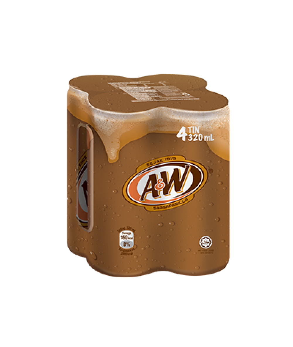 A&W SARSAPARILA 320ML*4