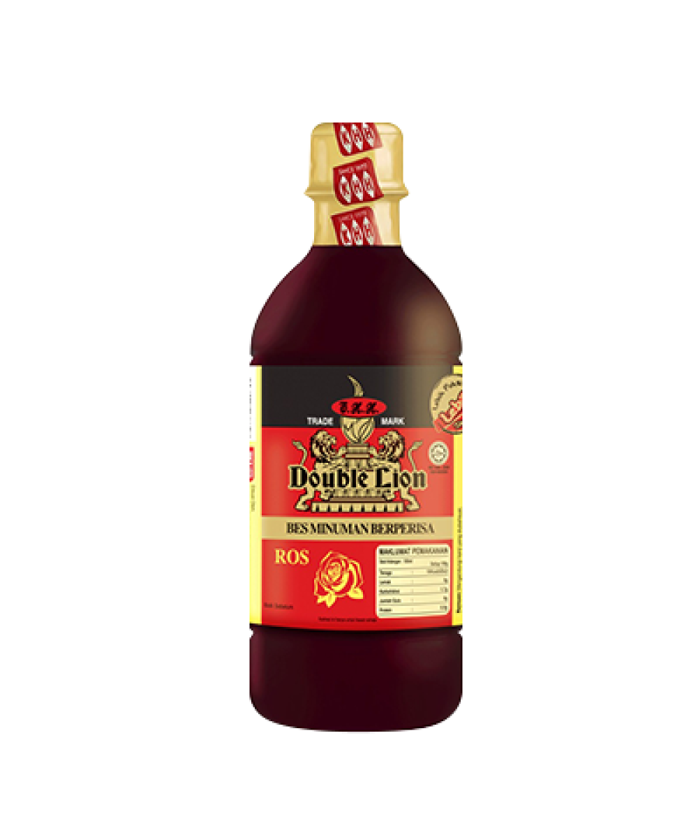 DOUBLE LION CORDIAL ROSE 495ML