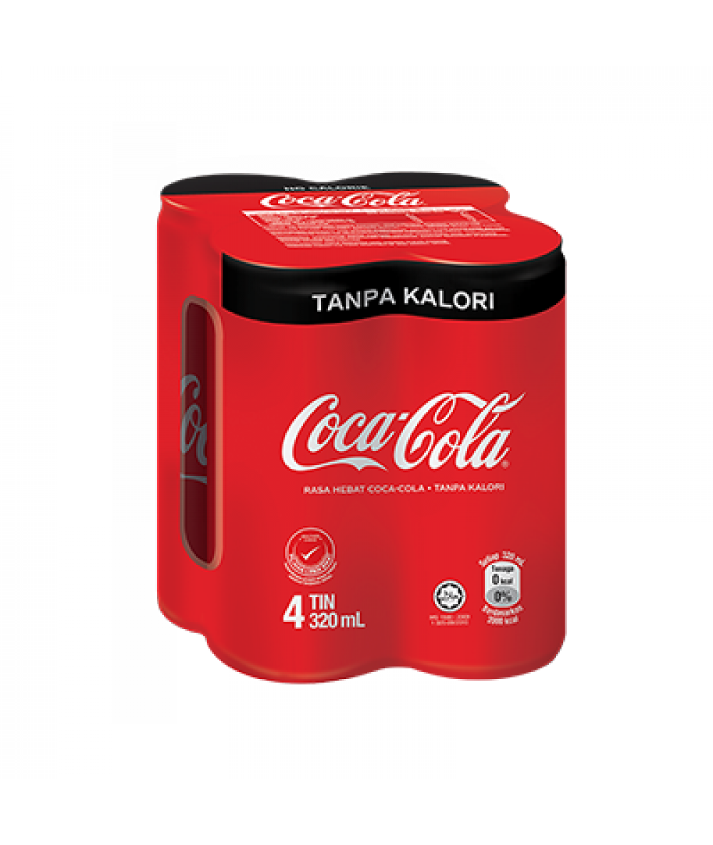 COCA COLA ZERO (TANPA KALORI) 320ML*4