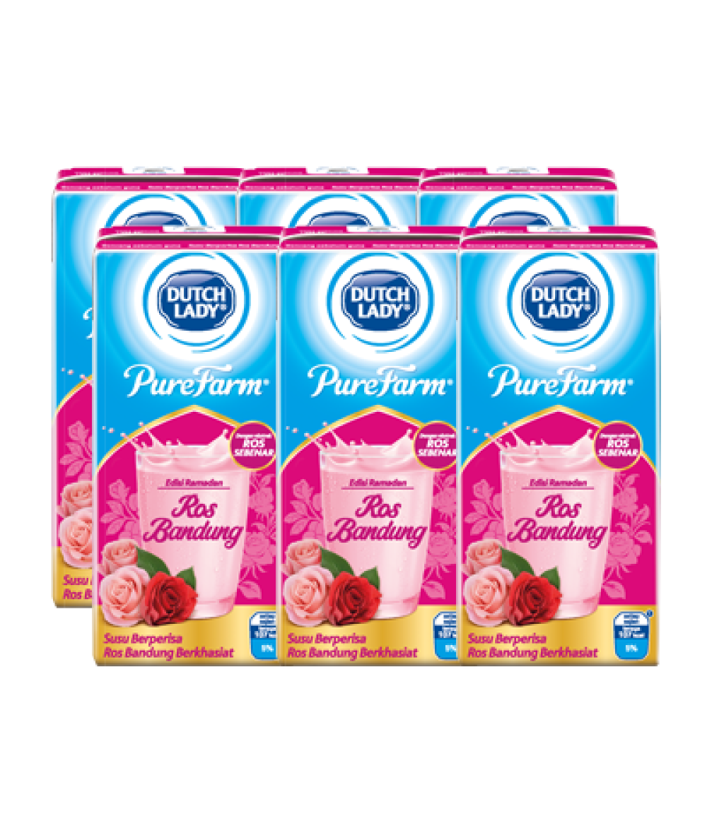 DUTCH LADY UHT PUREFARM MILK BANDUNG 200ML*6