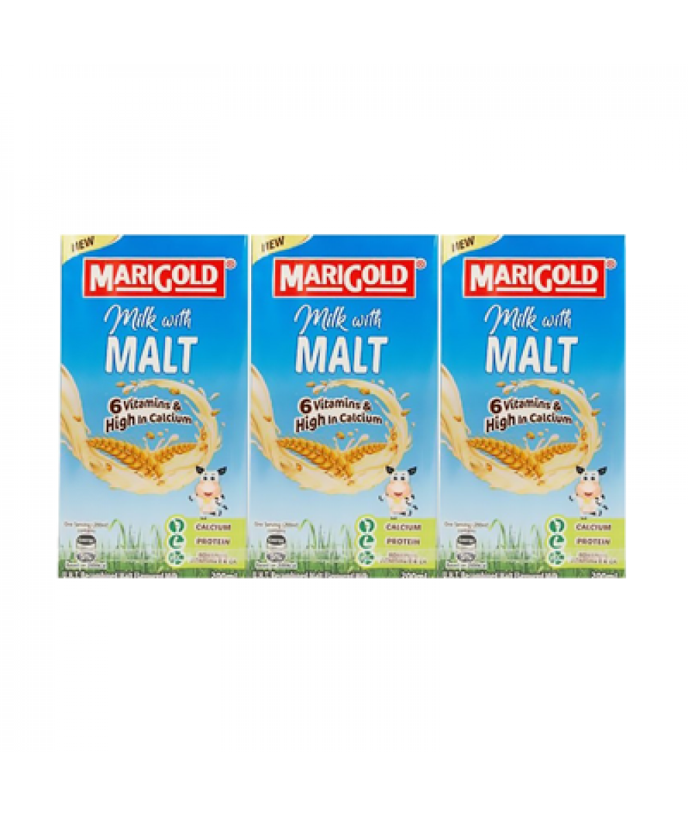 MARIGOLD UHT MILK WITH MALT 200ML*3