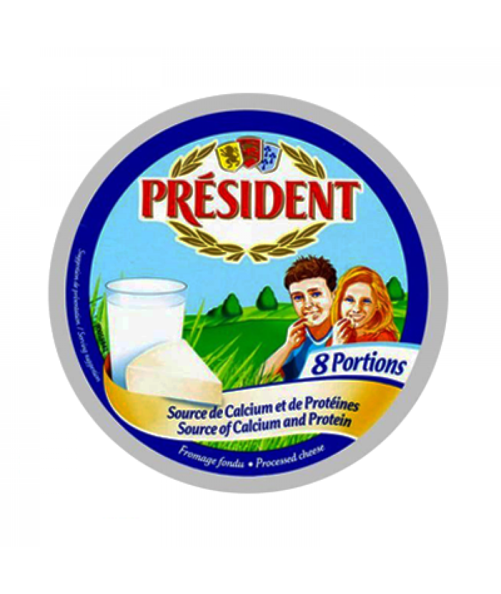 PRESIDENT PROCESSED CHEESE 8 PORTION 140G