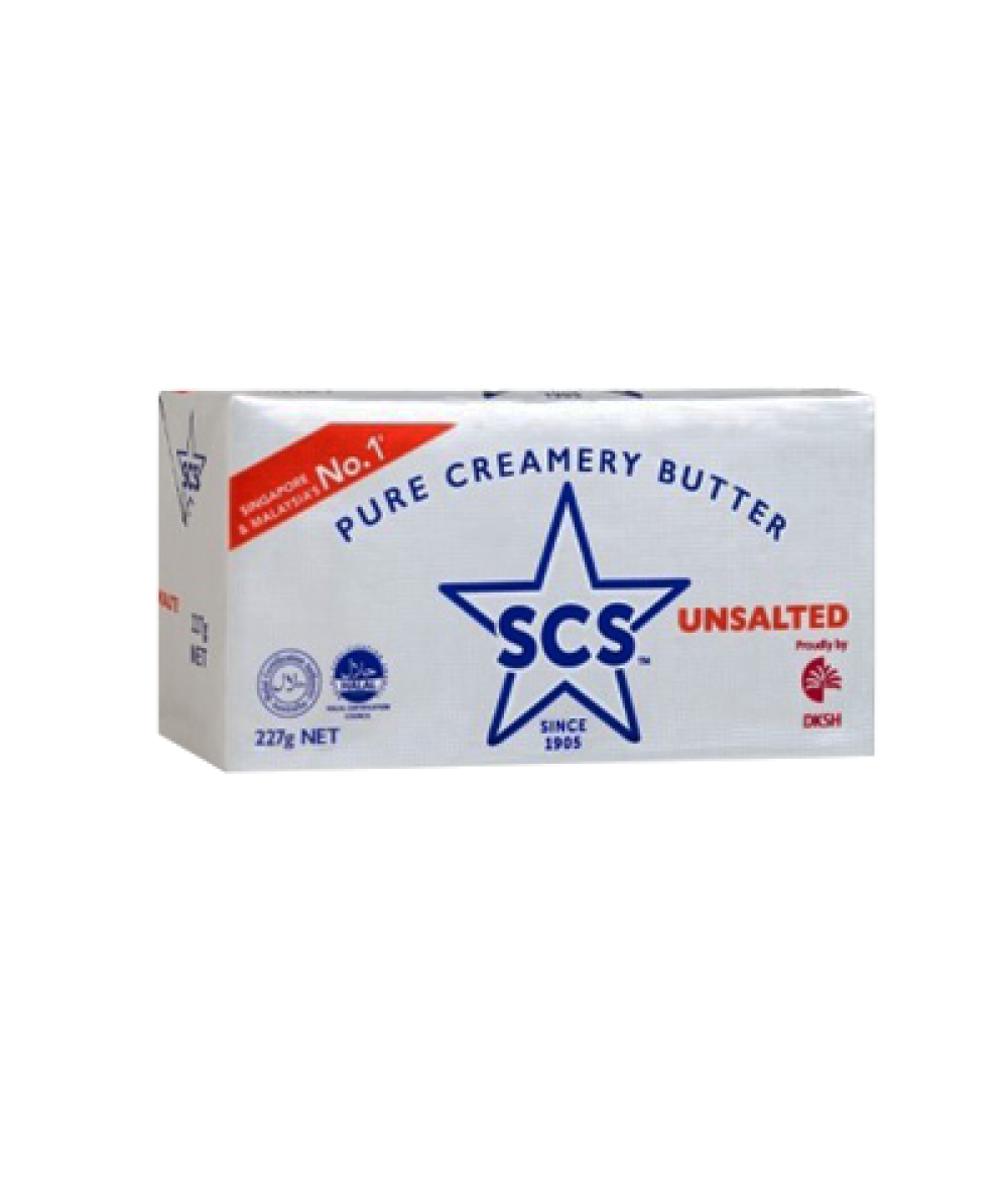 SCS BUTTER UNSALTED 227G