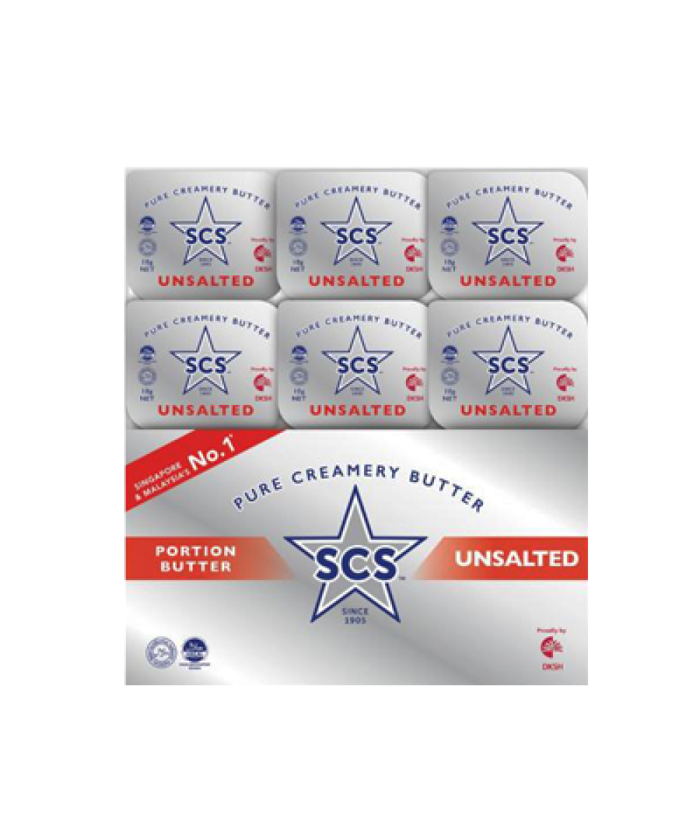 SCS PORTION BUTTER UNSALTED 10G*12