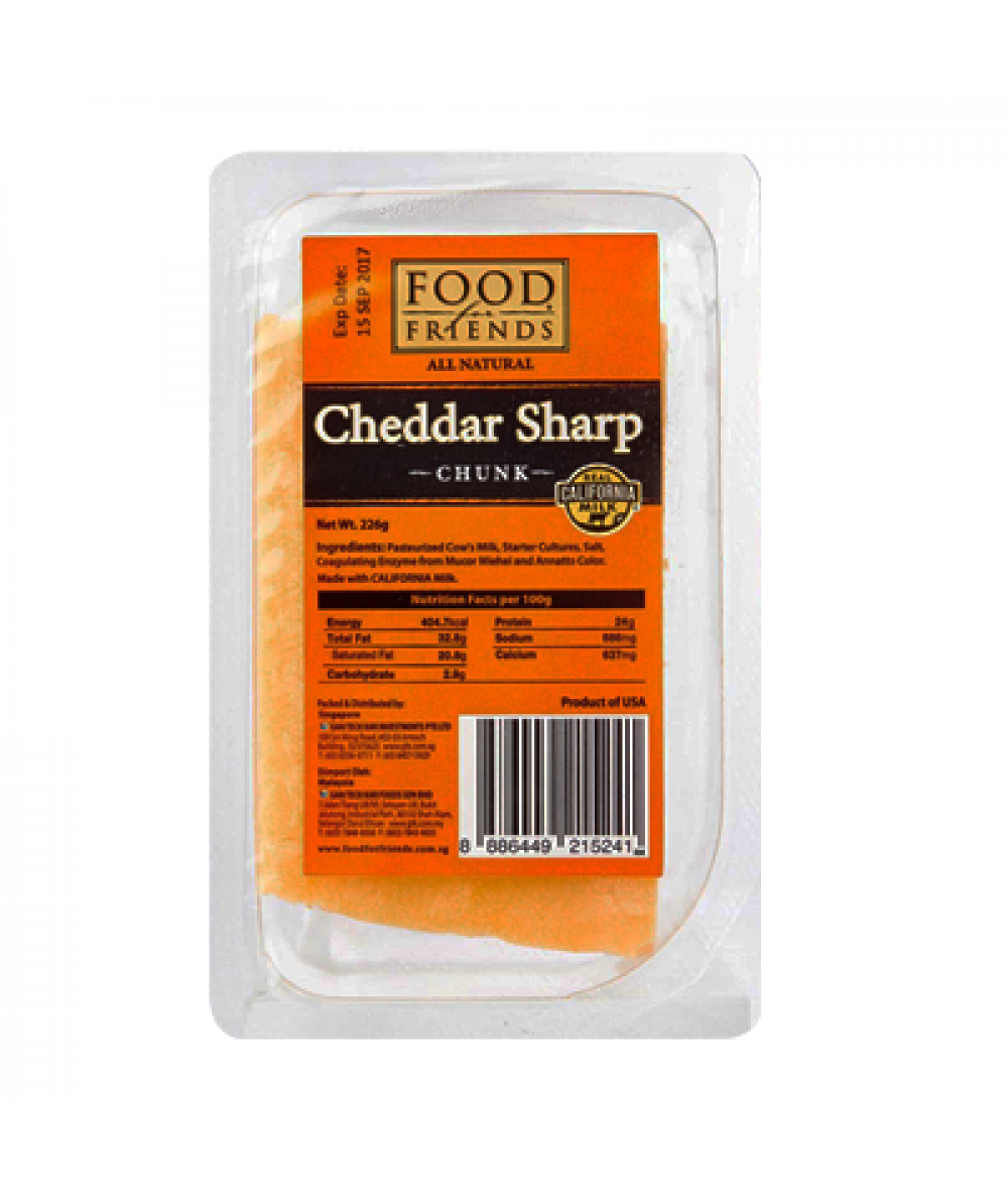 FOOD FRIEND C/C CHEDDAR SHARP CHUNK 226G
