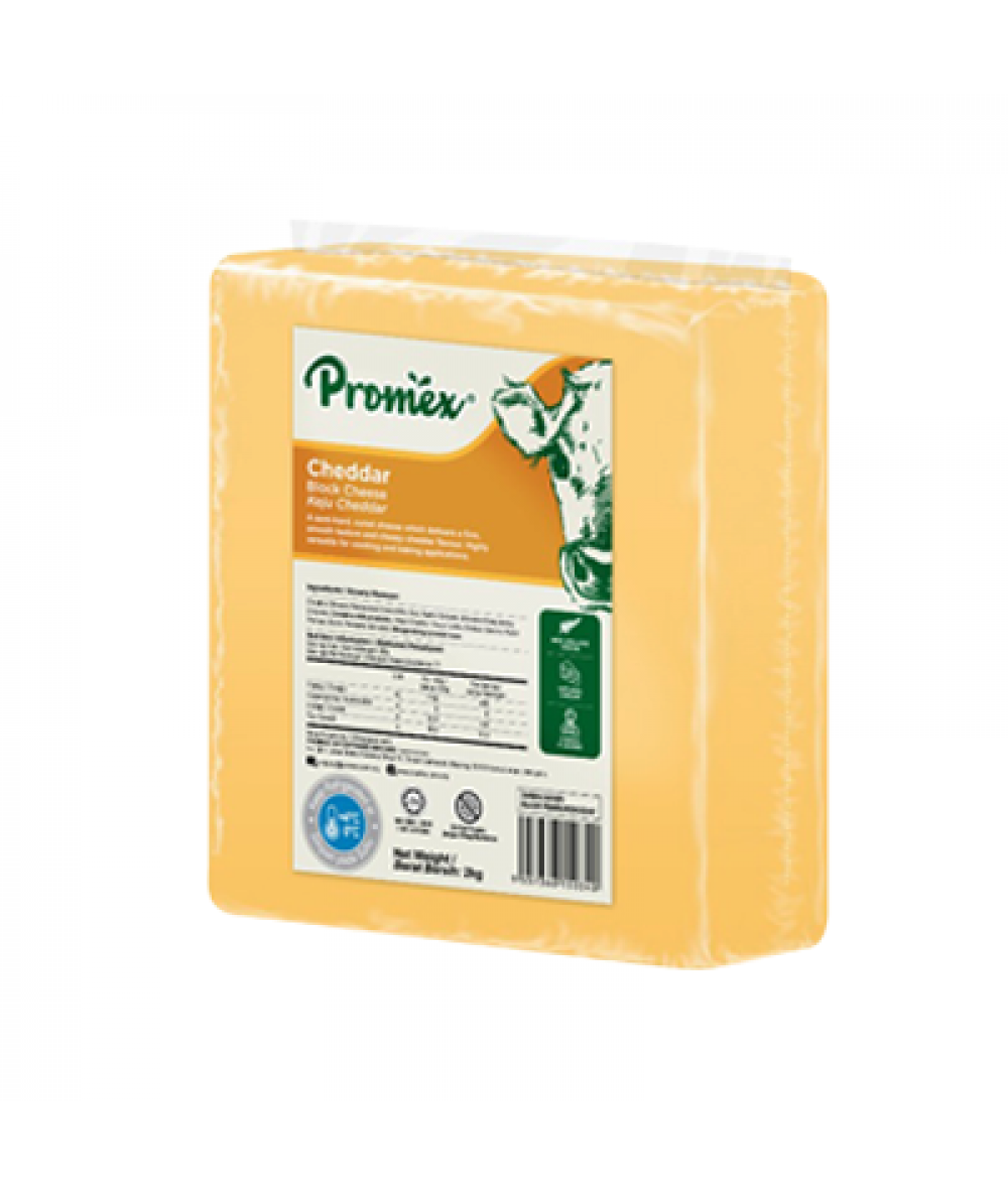 PROMEX CHEDDAR BLOCK CHEESE 2KG