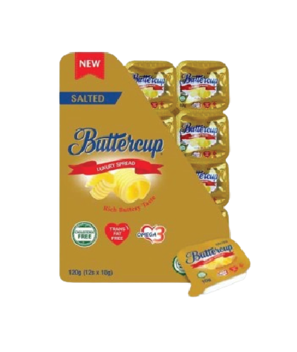 BUTTERCUP LUXURY SPREAD SALTED PORTION 10G*12