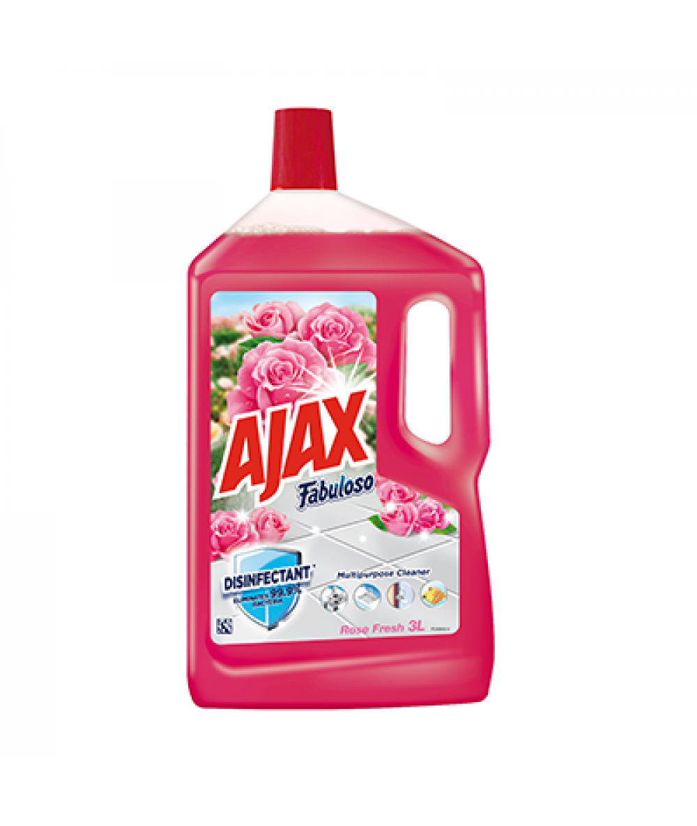 AJAX FABULOSO FLOOR CLEANER ROSE FRESH 3L