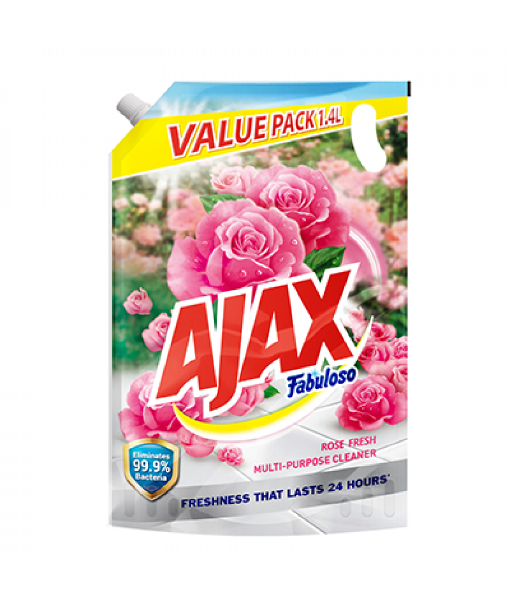 AJAX FABULOSO FLOOR CLEANER REFILL PACK ROSE 1.4L