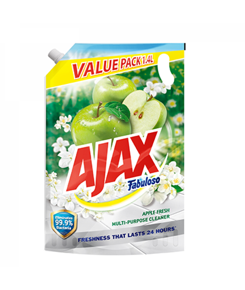 AJAX FABULOSO FLOOR CLEANER REFILL PACK APPLE 1.4L