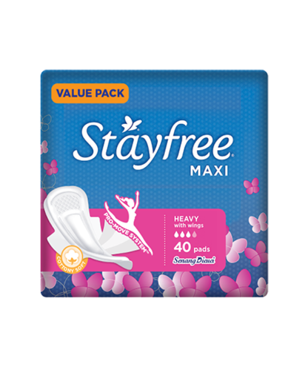 STAYFREE COTTONY SOFT MAXI WING 40S