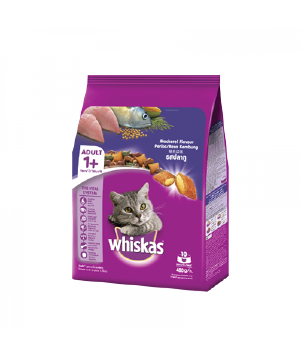 WHISKAS MACKEREL 480G