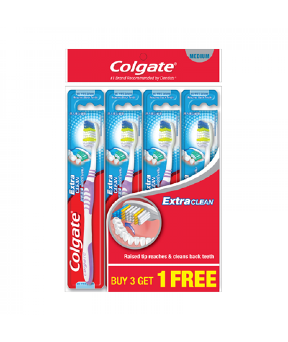 COLGATE T/B EXTRA CLEAN 4'S