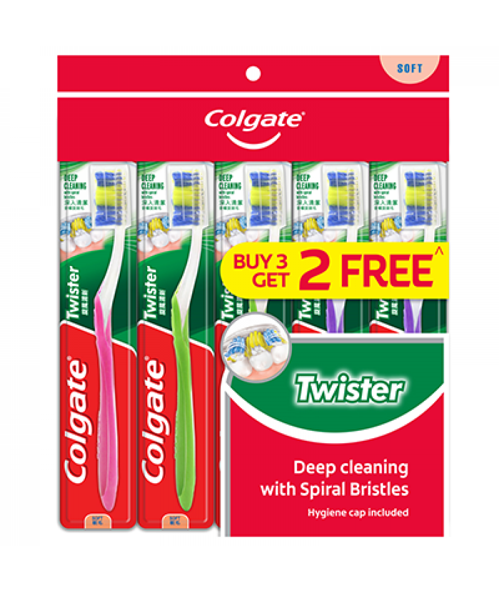 COLGATE TWISTER TOOTHPASTE SOFT 3'S+2'S