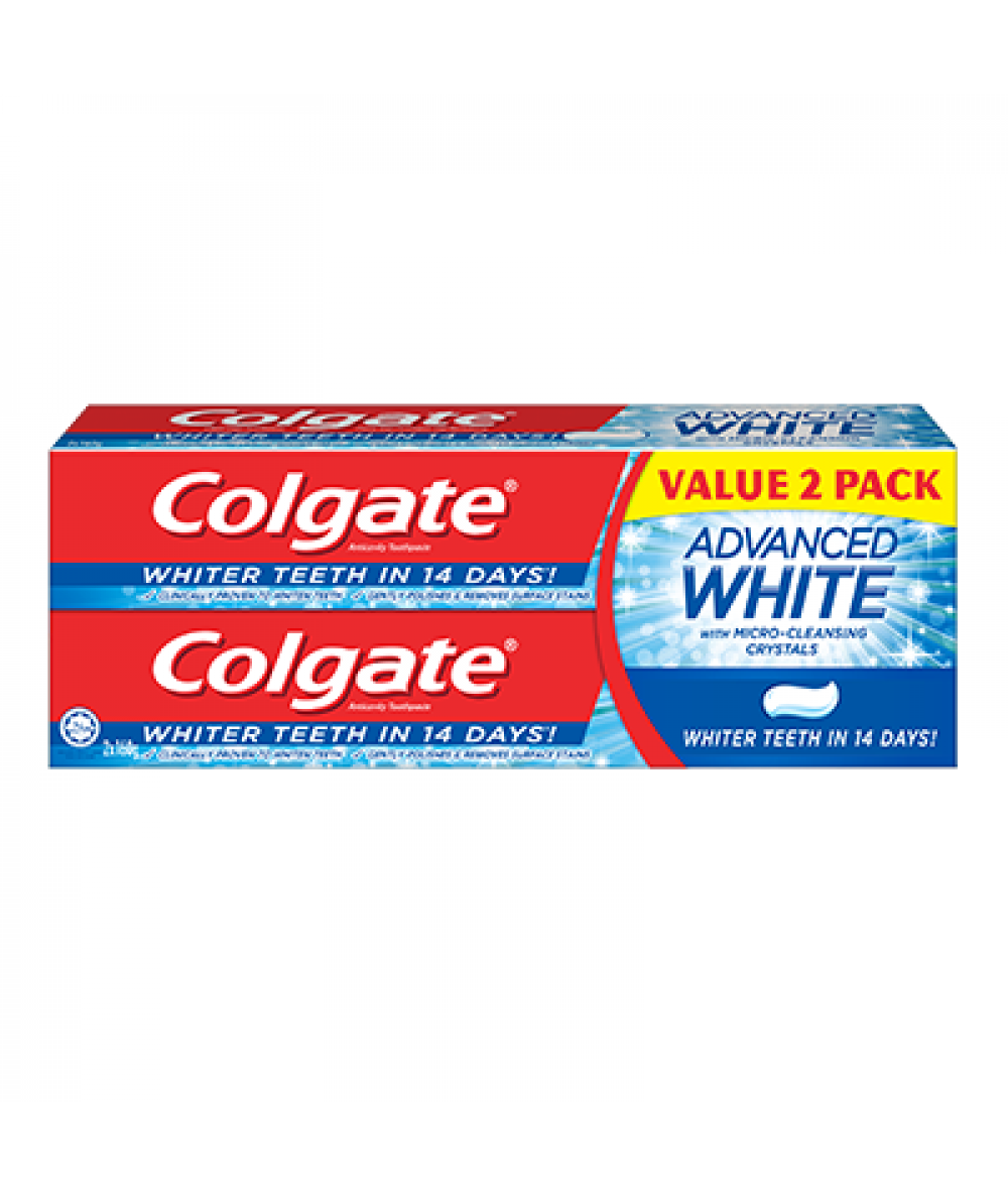 COLGATE T/P WHITENING TWIN PACK 160GMX2