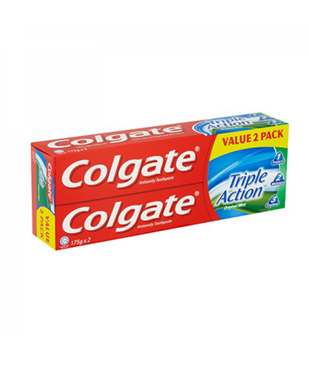 COLGATE TRIPLE ACTION TOOTHPASTE 175G*2
