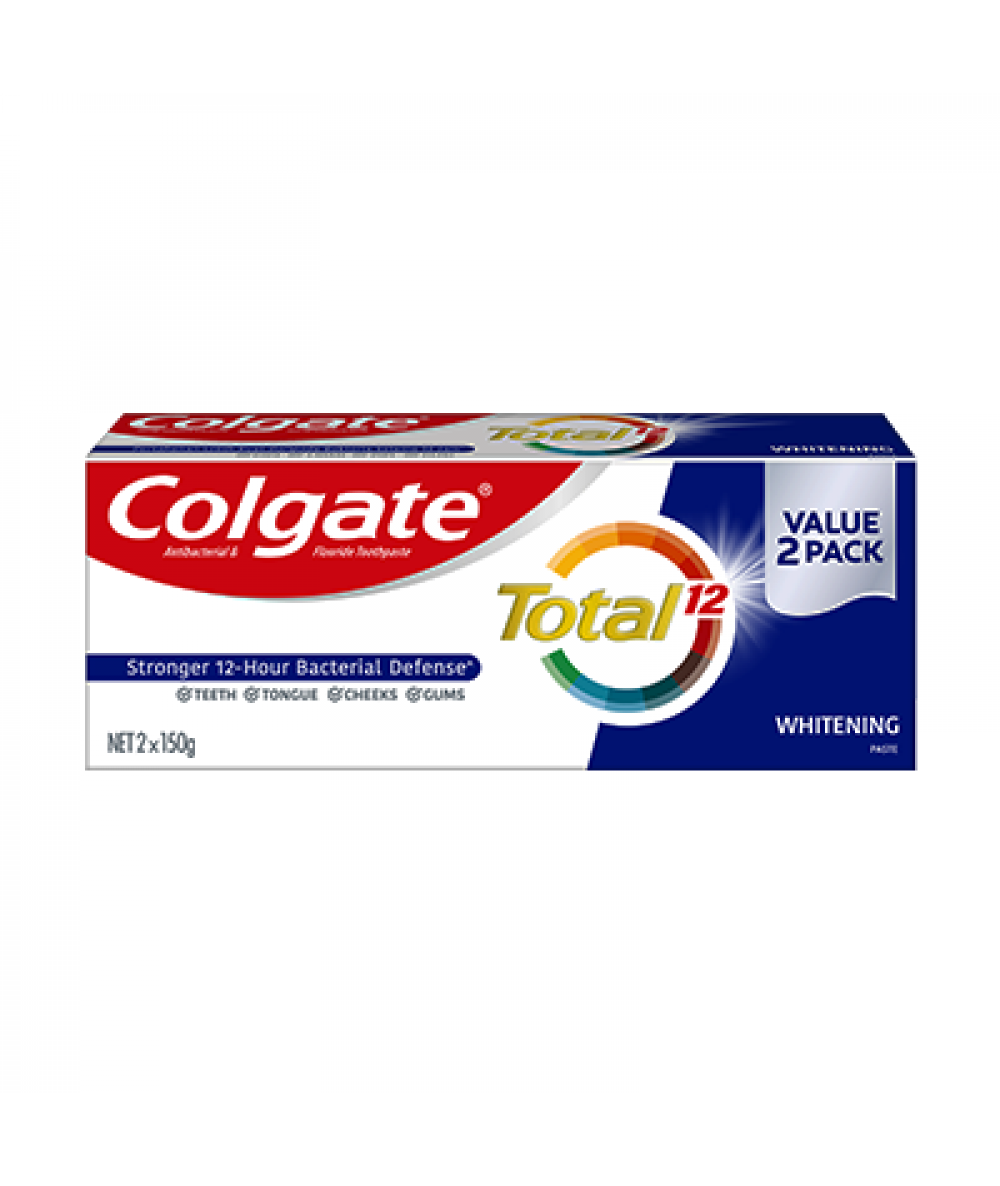 COLGATE T/P TOTAL+WHITENING 150GM*2