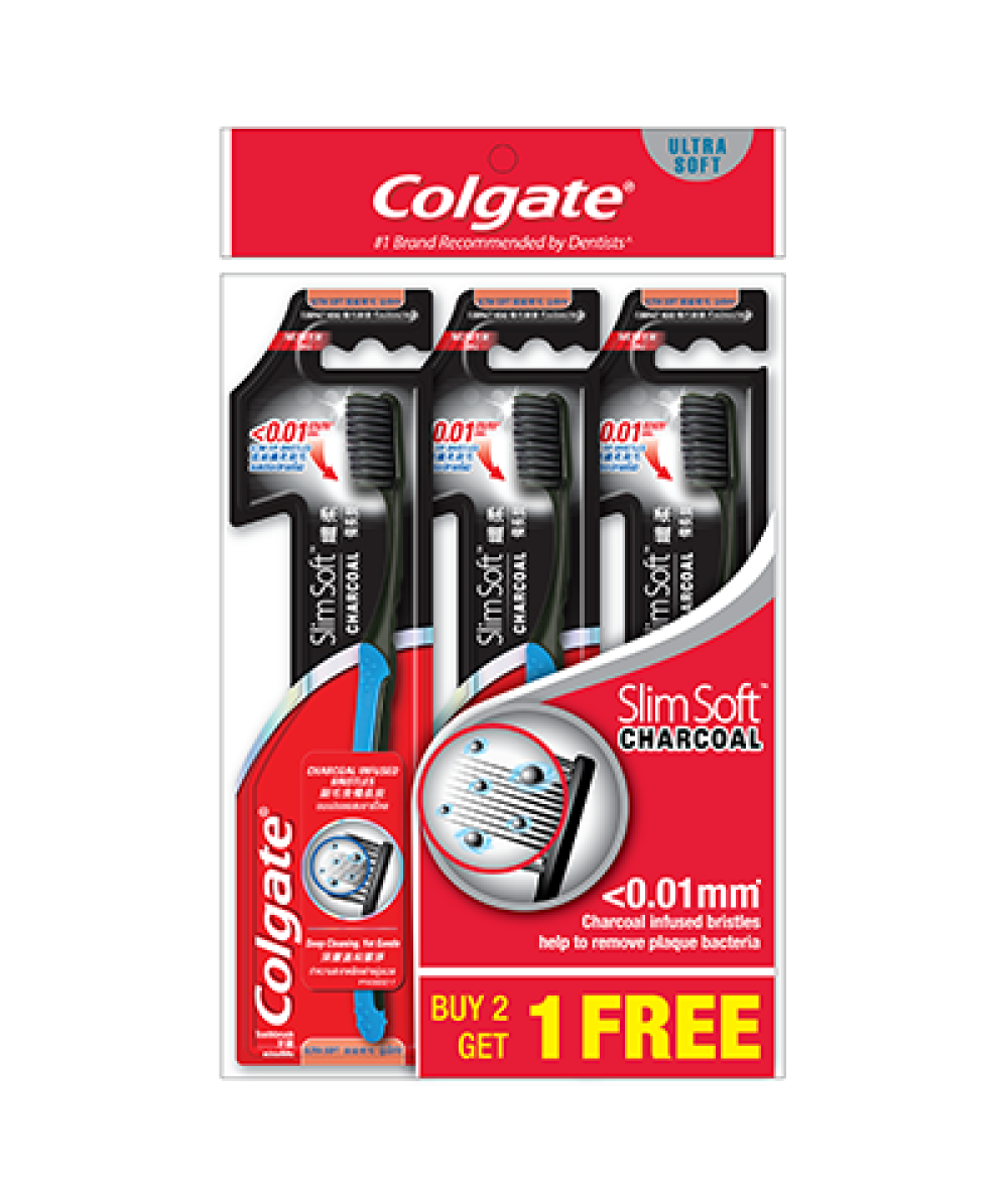 COLGATE SLIM SOFT CHARCOAL ULTRA SOFT TOOTHPASTE 3