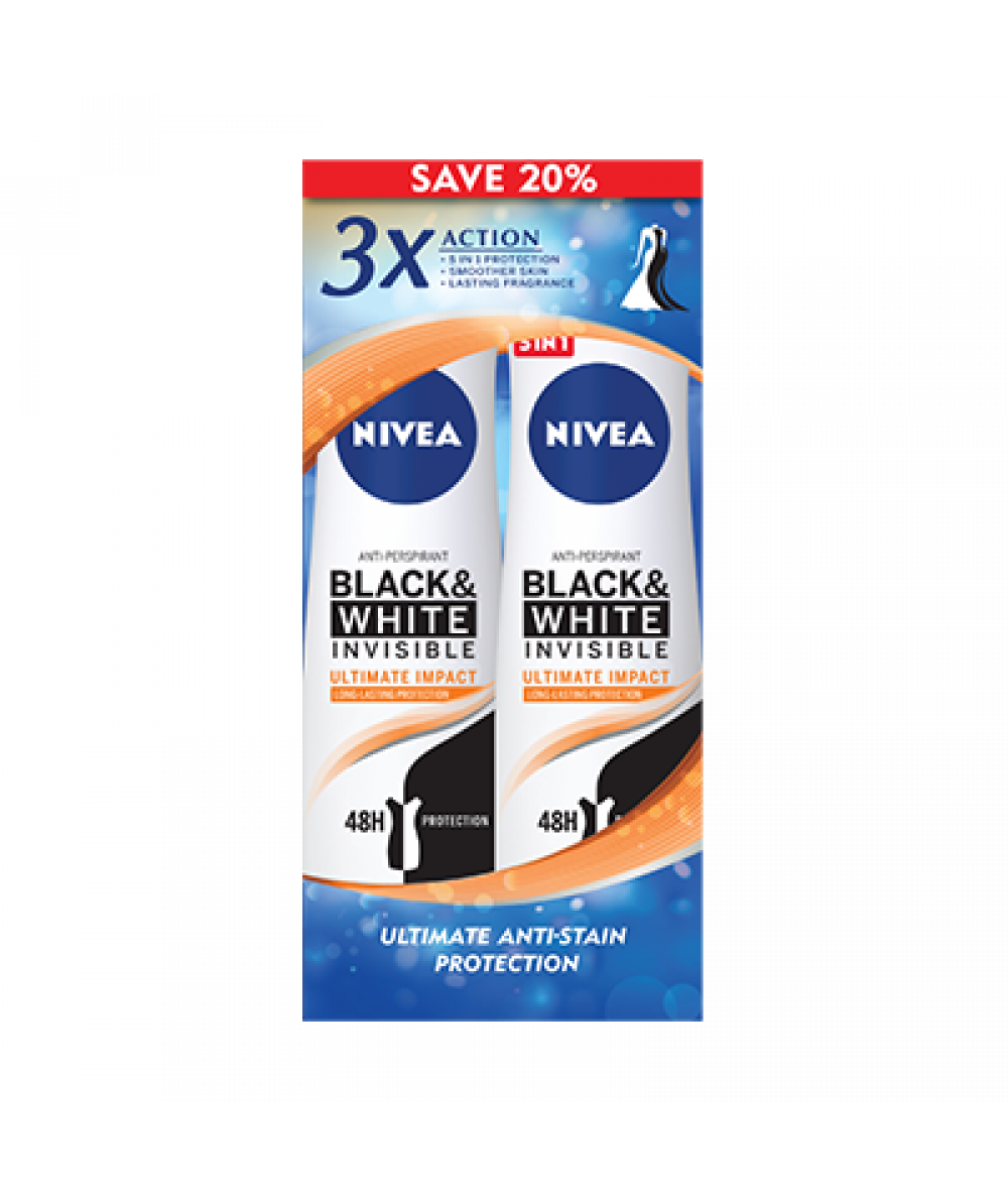 NIVEA DEODORANT SPRAY BLACK & WHITE ULTIMATE IMPAC