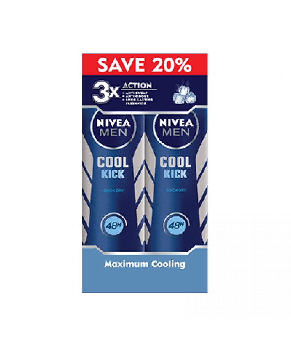 NIVEA MEN DEODORANT SPRAY COOL KICK 2X150ML