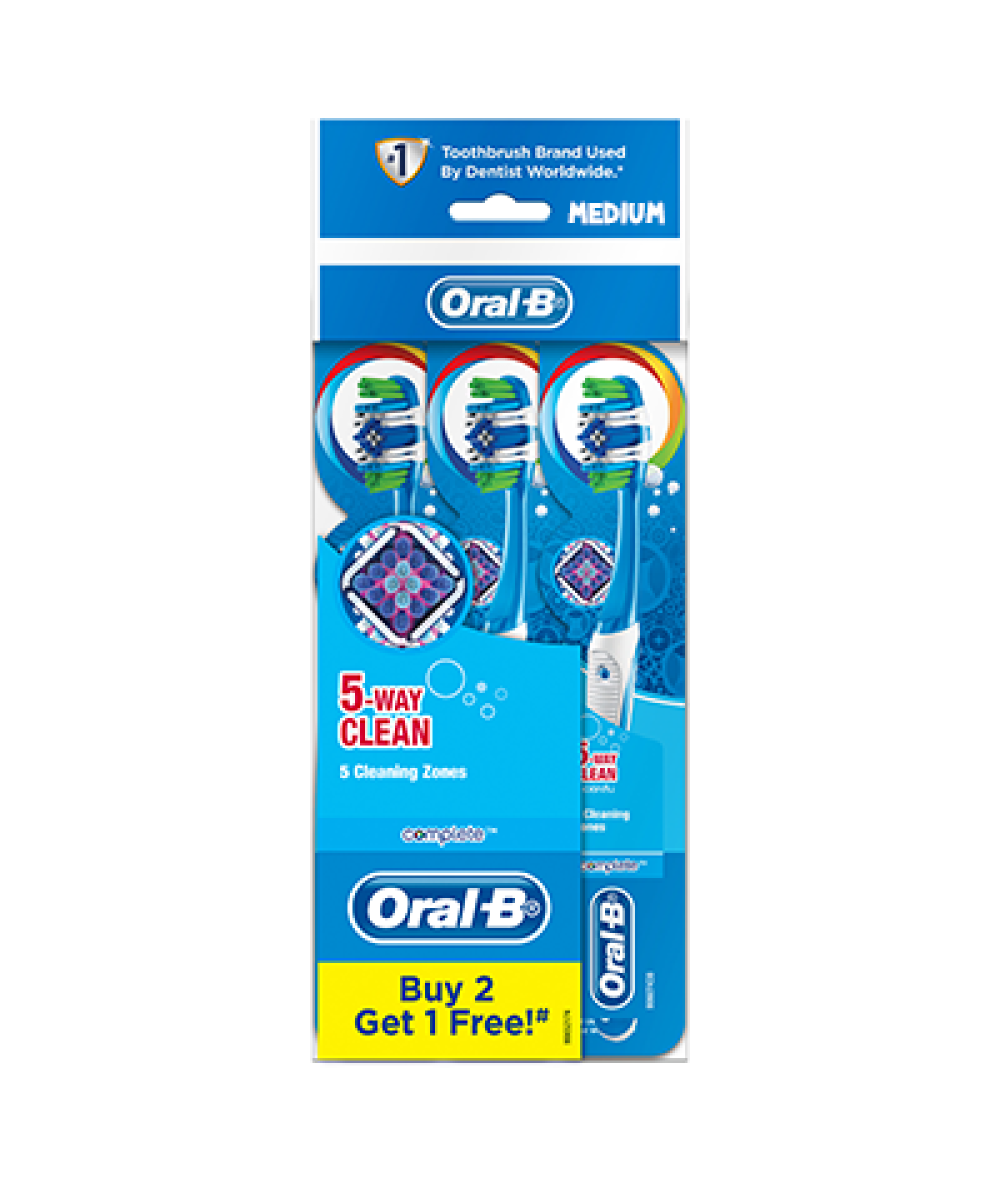 ORAL B COMPLETE 5 WAY CLEAN MEDIUM 3S