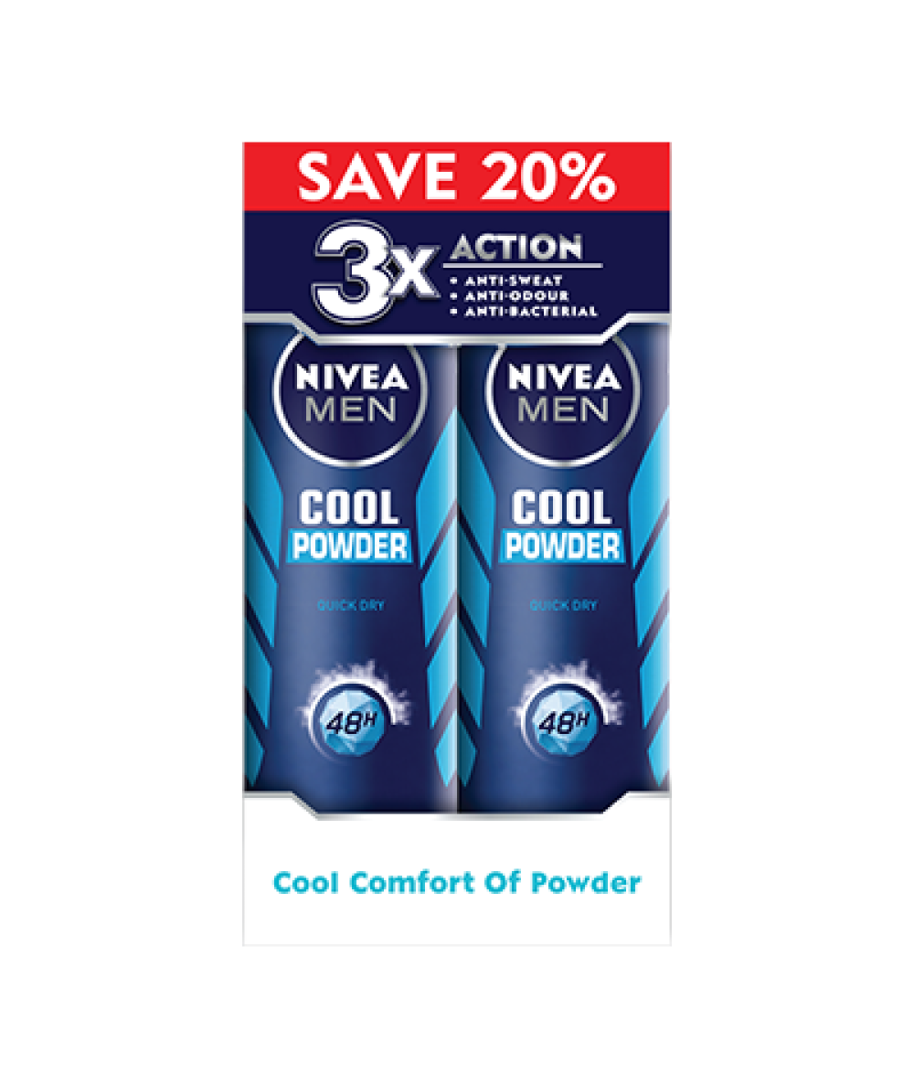 NIVEA MEN DEODORANT SPRAY COOL POWDER 2X150ML