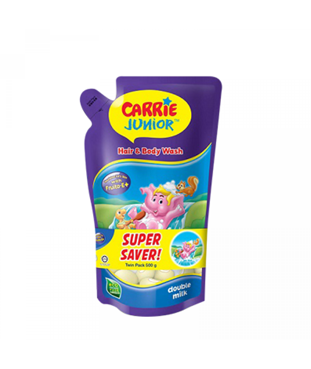 CARRIE JUNIOR HAIR&BODY WASH DOUBLE MILK POUCH 500