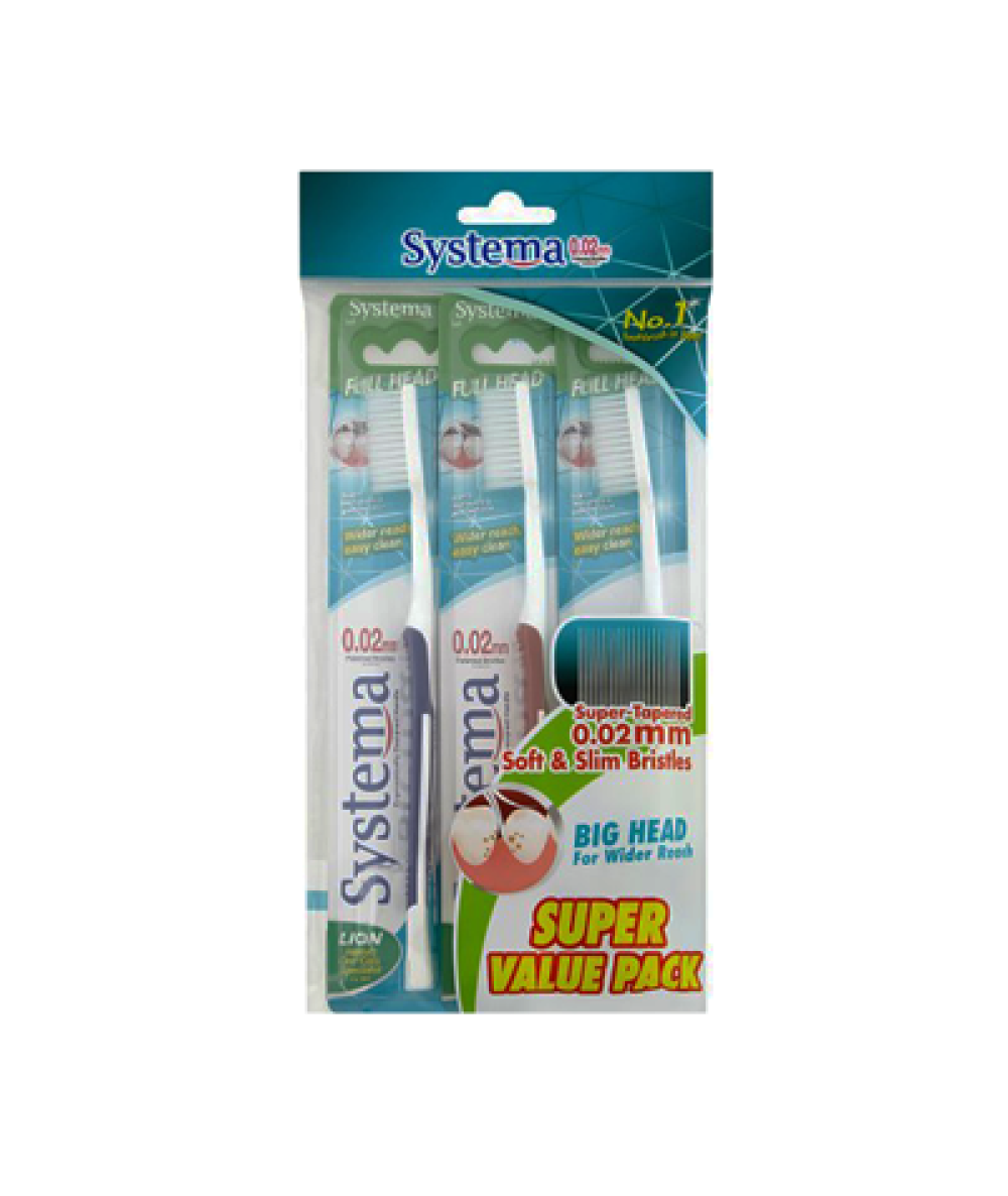 SYSTEMA TOOTHBRUSH FULL HEAD SUPER VALUE PACK