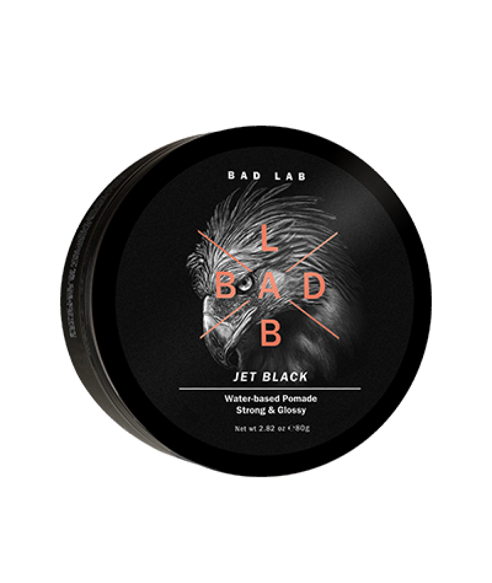 BAD LAB WATER BASED POMADE,STRONG&GLOSSY JET BLACK