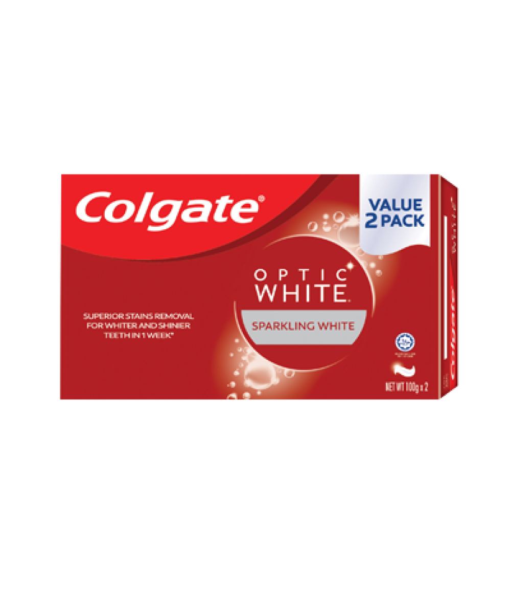 COLGATE OPTIC WHITE SPARK MINT TWIN PACK 2*100G